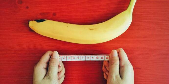 Penisvermessung vor der Vergrößerung am Beispiel einer Banane